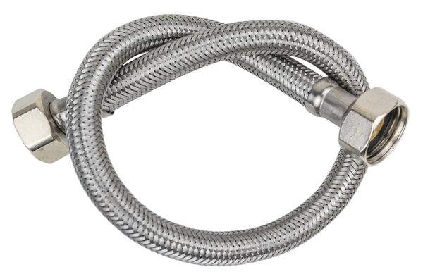 Flexible stainless steel hose with 1/2" connection